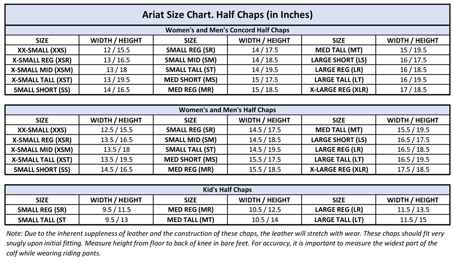 Ariat Ascent Half Chap